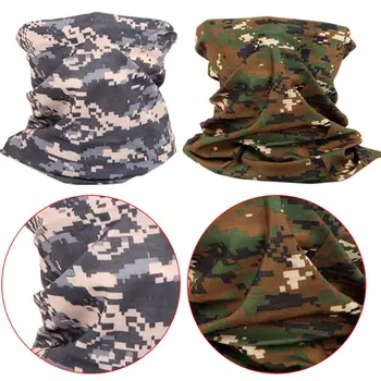 

Unisex Military Digital Camouflage Neck Gaiter Tube Seamless Magic Face Cover Mask Scarf Dustproof Sunscreen Bandana Balaclava