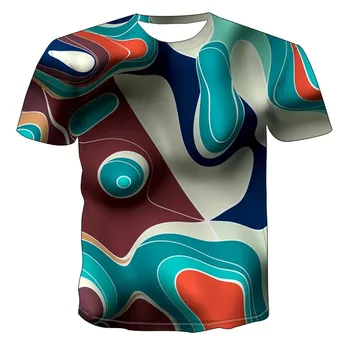 

3D Funny Psychedelic Print T Shirt Men Women 2020 Brand Short Sleeve Tshirt Men Harajuku Streetwear T-shirt Male Tee Shirt Homme