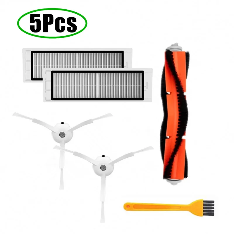 5pcs Подходит для XIAOMI roborock s50 S51 Робот Запчасти для пылесоса роликовые Сменные Наборы очистка в рамке HEPA фильтр щетка - Цвет: 5pcs