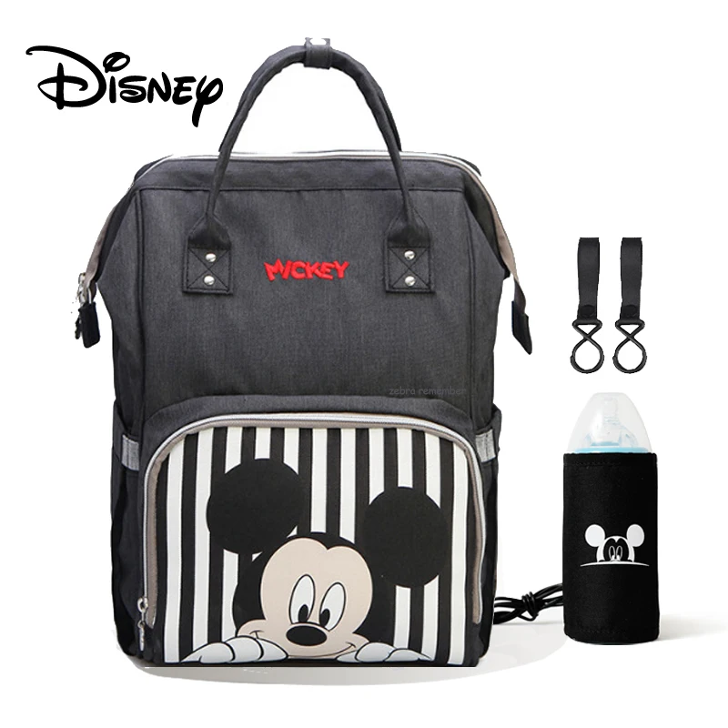 mickey Настоящий рюкзак disney, сумка для подгузников, сумка для подгузников, сумки для подгузников, коляска, USB нагрев, для беременных, для ухода за ребенком, сумка для подгузников, дорожная сумка - Цвет: mickey
