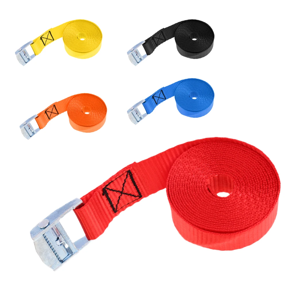 25mm X 3 Meters Roof Rack Tie Down Cam Buckle Luggage Kayak SUP Board Surf Strap w/ Quick Release Cam Locking Buckle