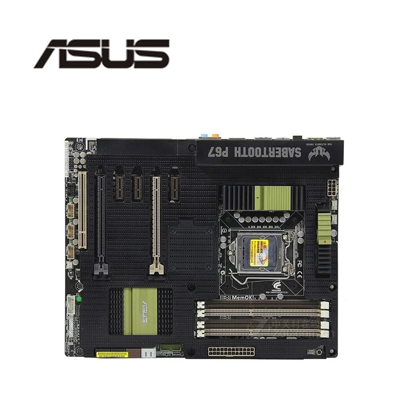 Для ASUS SaberTooth P67 компьютерная материнская плата LGA 1155 DDR3 для Intel P67 P8P67 настольная материнская плата SATA II PCI-E X16 б/у