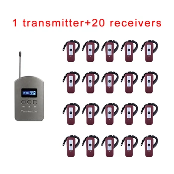 

Wireless audio voice transmission device ( 1 Transmitter + 20 Receiver + 1 Charging Case ) simultaneous translation equipment