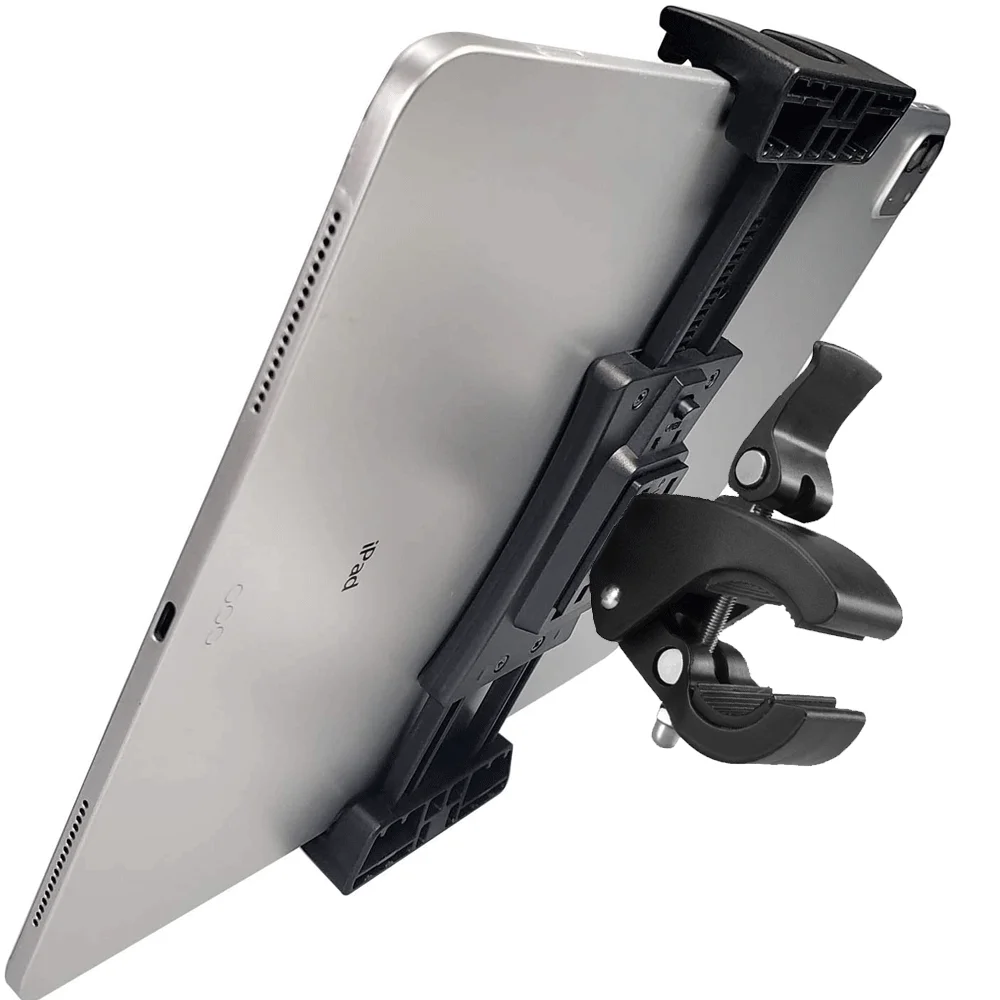 Mount Bracket Gym Treadmill Bike Handlebar Clip Stand Sports Adjustable Tablet Holder Universal 4-13 inch for iPad 9.7 10.5 2018 — view 3