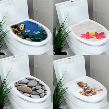 

Bathroom DIY Toilet Seat Wall Sticker Decoration Decal Vinyl Mural Home Decor Useful PVC Removable Home Decor