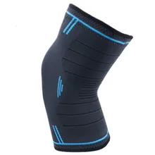 ユニセックスプロ通気性の弾性膝パッドブレースサポートフィットネスアウトドアスポーツ安全ツール rodillera deportiva 黒(China)