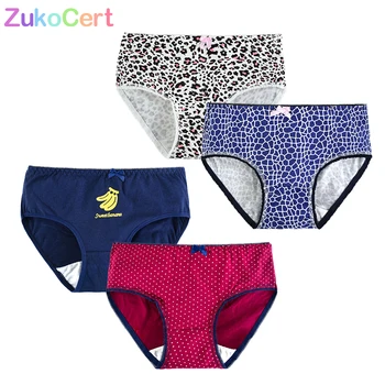 

4pcs/lot Cotton boxers briefs for girls panties kid underwear cartoon children panty teenager clothes for 9-20 Years old