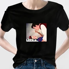 

Y2K Disney Women's Brand Clothing Couples Matching Luxury T-Shirt Aesthetic Tumblr Snow White Princess Casual Ropa Mujer T Shirt