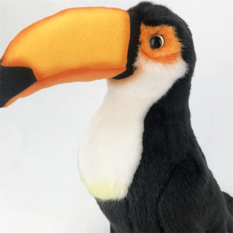 30cm Simulation Toucan Bird Plush Toys Real Lifelike Birds Soft Stuffed Animals Dolls Kids Birthday New Year Xmas Gift (4)