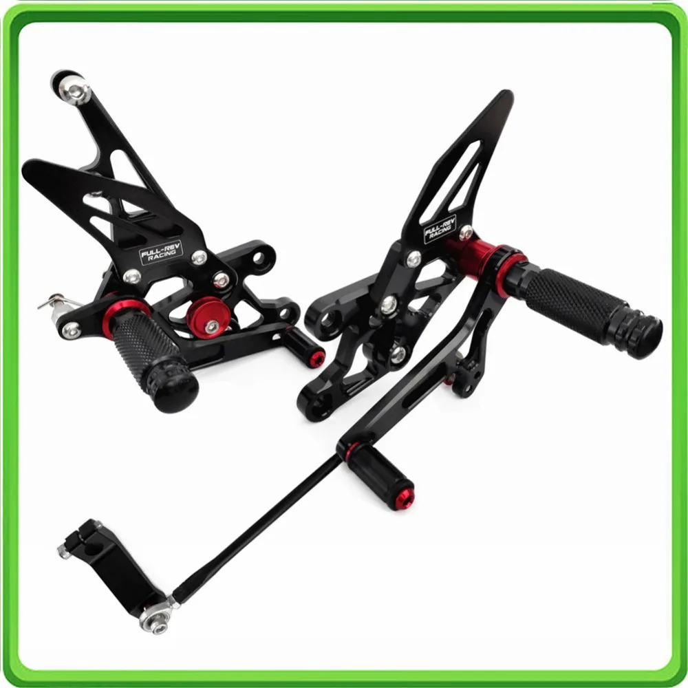 Rearsets сзади комплект одежды ног колышки педаль для Yamaha FZ1 2006 2007 2008 2009 2010 2011 2012 2013 черный