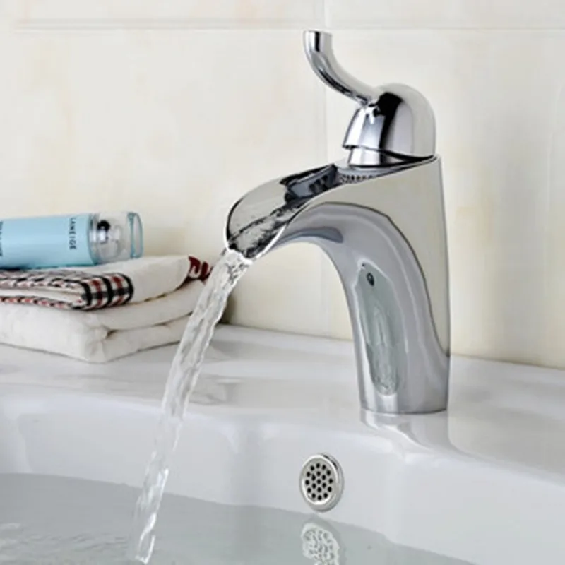 

European-style plating low-end basin sink faucet single-hole electric hot water basin faucet European-style characteristic fauce