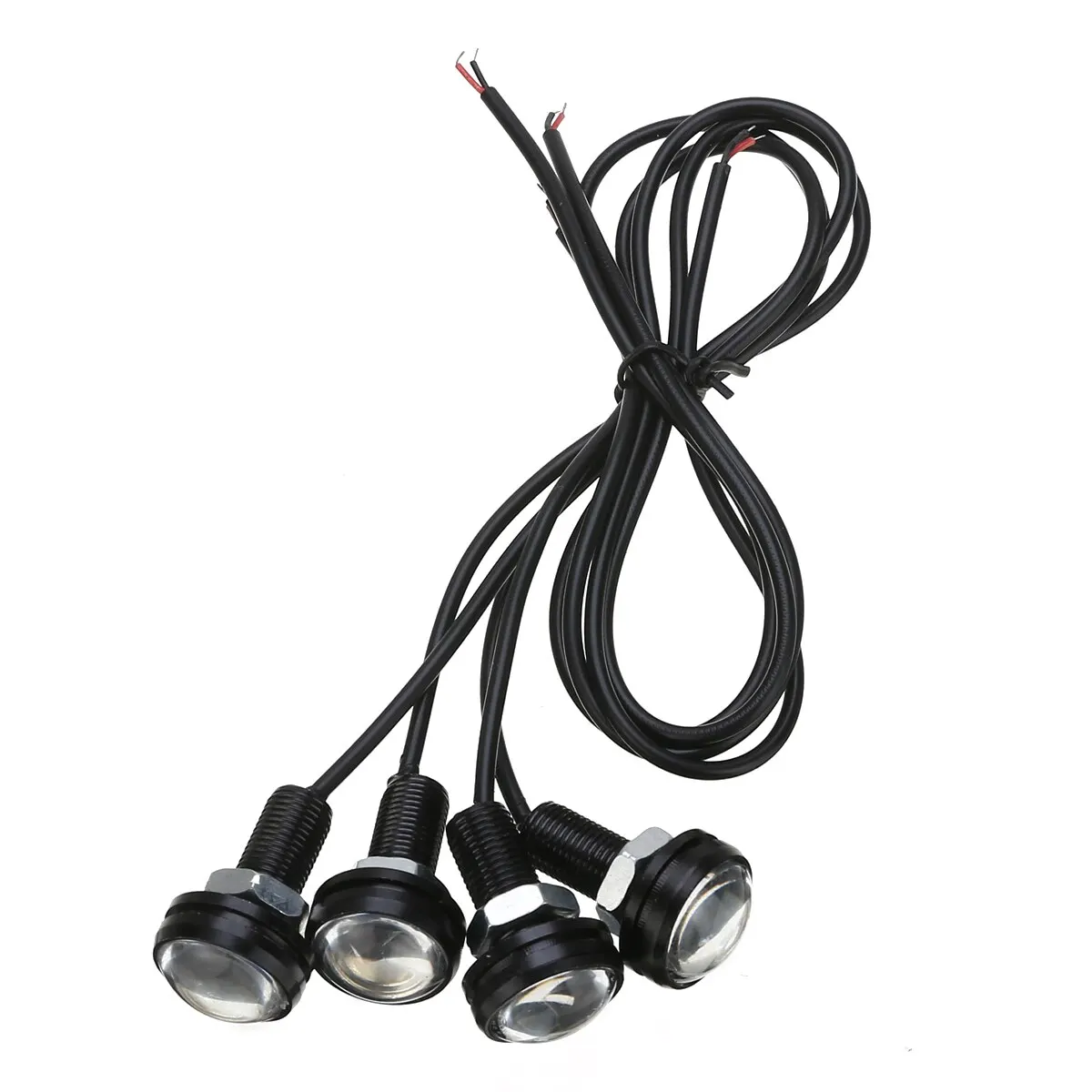 4PCS Blue LED Boat Light 12V 3W Waterproof Outrigger Spreader Transom Underwater Lights for Car Boat Marine