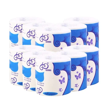 

Pack of 10 Rolls 3-Ply Toilet Paper, Bath Tissue, Comfort Toilet Roll Paper, Soft, Strong and Highly Absorbent Hand Towels