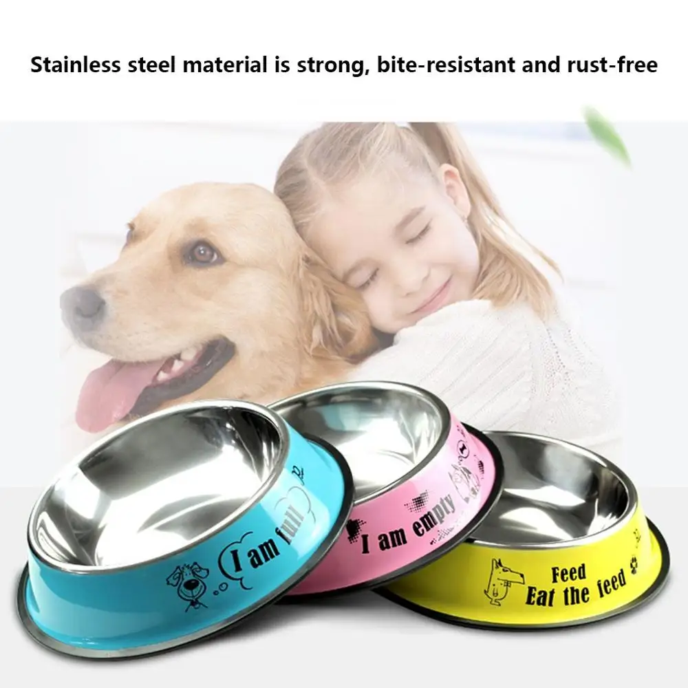 

Dog Bowl Dog Pot Dog Food Bowl Cat Bowl Pet Bowl Single Bowl Large Dog Stainless Steel Double Bowl Rice Bowl Supplies
