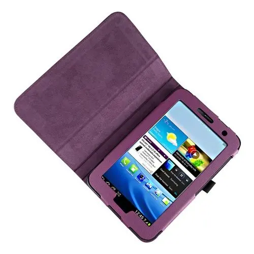 Tab 2 7 P3100 purple Чехол для планшета для Samsung Galaxy Tab 2 7," GT-P3100 P3110 P3108 P6200 Магнитный чехол из искусственной кожи с откидной крышкой Folio чехол для смартфона с держателем для карт, Wi-Fi/3g - Цвет: Tab 2 7 P3100 purple