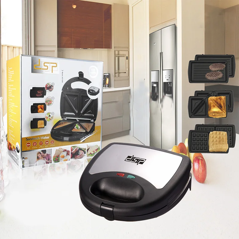 Electric Pancake Maker Waffle Sandwich Maker Breakfast Baking Mold Machine For Tubes Grill Bread Pressing Toaster Kitchen 750W
