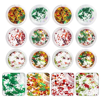 

12 Boxes Sequins Colorful Lovely Beautiful Nail Art Patch Manicure Decal Nail Decoration Manicure Material Nail Stickers for Nai