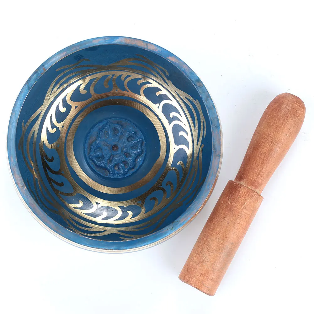 Durable Copper 10.5cm Faith Relax Singing Bowl Tibetan Buddhism Musical Instruments Gift Copper Bowl Religion Soothing Sound