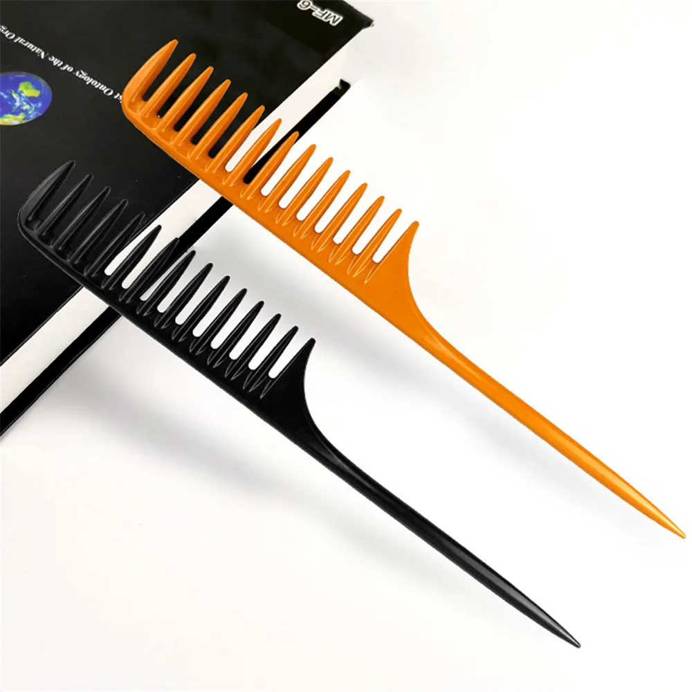 

1pcs Professional Tip Tail Comb For Salon Barber Section Hair Brush Hairdressing DIY Hair Wide Teeth Combs Hair Styling Tool