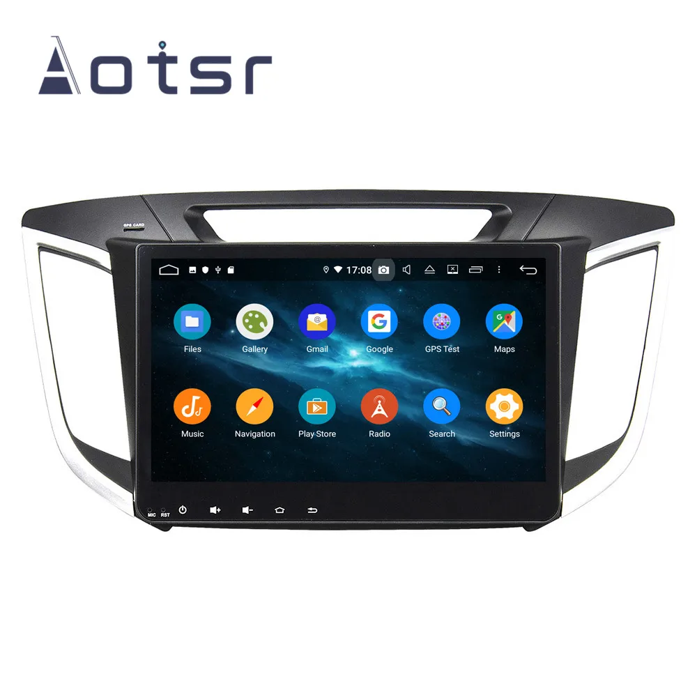 Android 9 4+ 64G DSP ips автомобильный радиоплеер gps навигация для HYUNDAI IX25 головное устройство мультимедийный Кассетный плеер рекордер