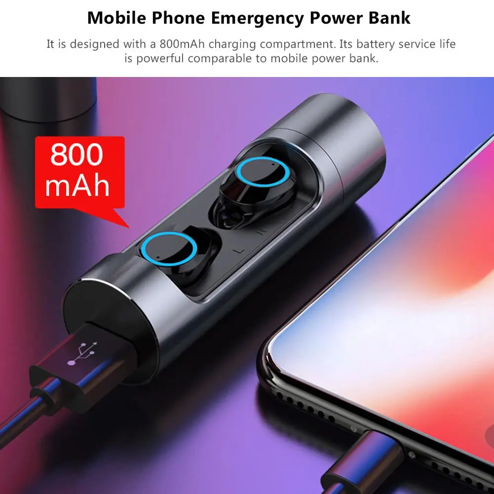 Наушники с Bluetooth последней модели отпечатков пальцев Сенсорный поворот закрытый Многофункциональный Спортивный Bluetooth гарнитура Водонепроницаемая Зарядка для телефона