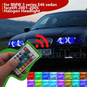 Ajuste de Ojos de Ángel LED para coche, accesorio de retroadaptación DIY  para BMW M3 E46 Coupe/Sedan/Wagon E36 E38 E39, faro RGB, Halo DRL -  AliExpress