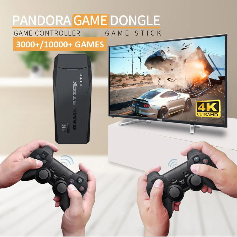 4K 울트라 비디오 게임 콘솔, PS1/SEGA/SNES/MAME 레트로 TV 게임 콘솔 64GB 10000 게임 비디오 게임 스틱 M8/ X2