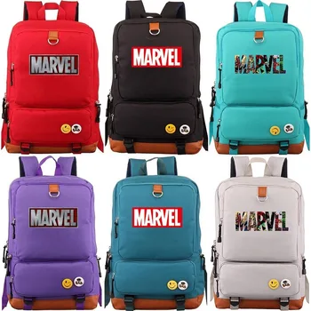 

Comics Captain America The Avenger Boy Girl School Bag Women Bagpack Teenagers Schoolbags Canvas Men Student Backpack Packsack 9