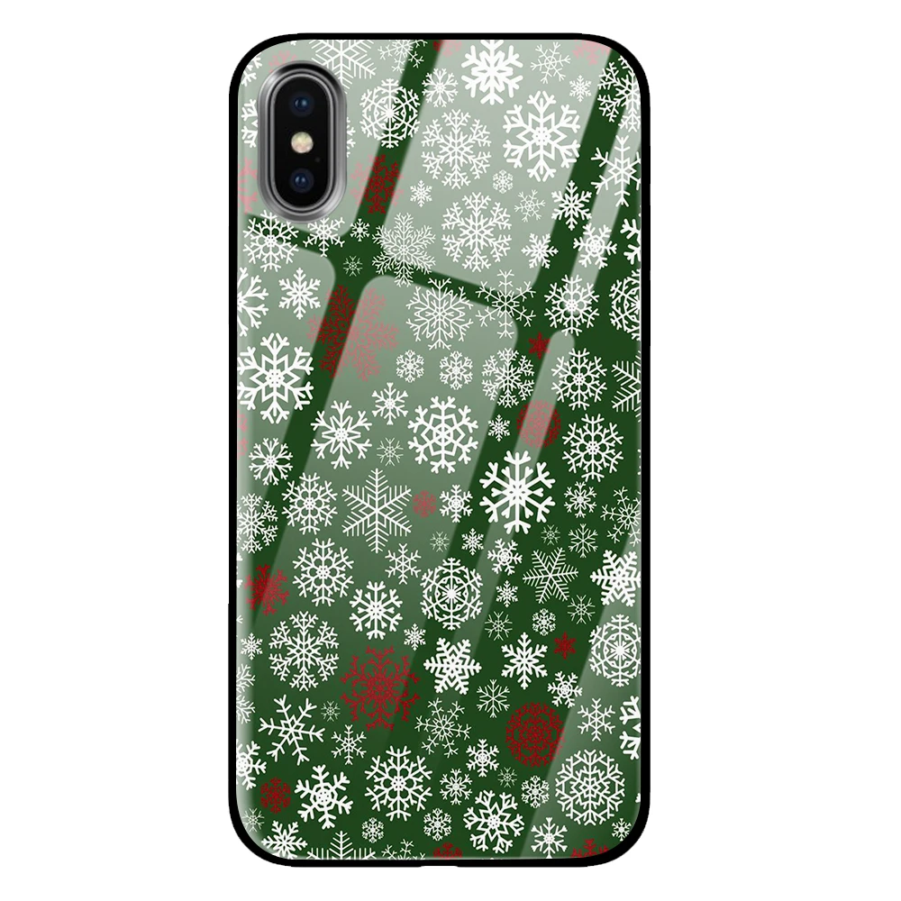 3 Зеленый Рождество для iPhone 5 5S 6 6s 7 8 Plus X XS XR 11 Pro макс. закаленное стекло чехлы - Цвет: 3