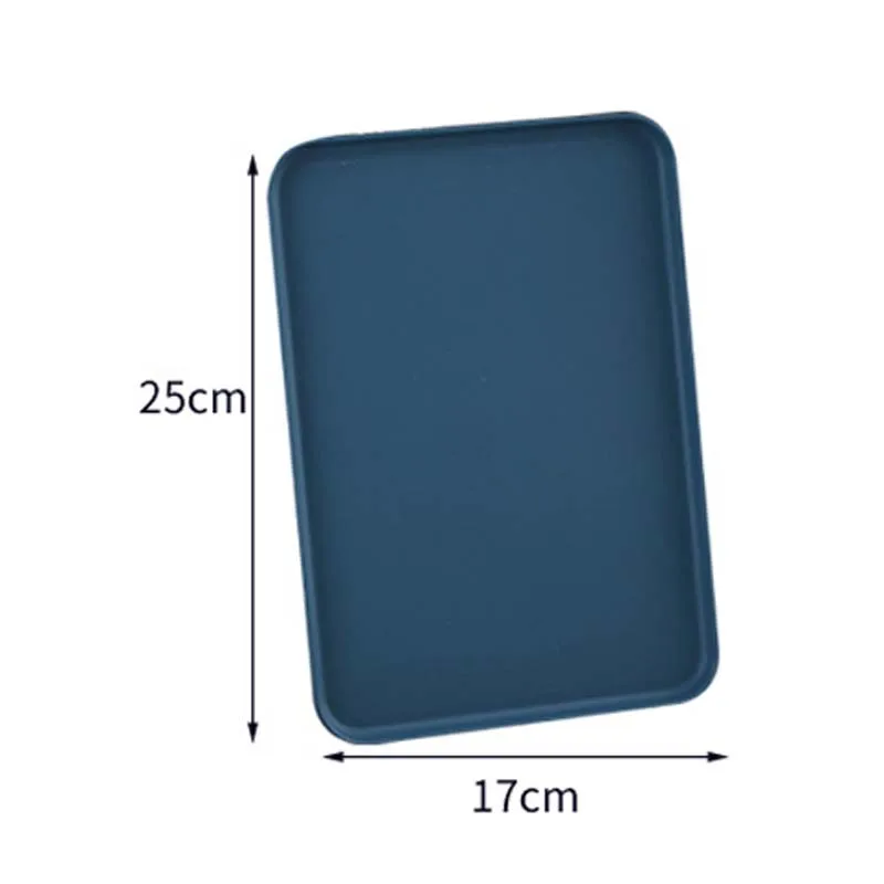 Wooden Serving Tray Tea Tray Natural Wheat Straw Fiber 25x17cm Square Tray Strong Color Cutlery Tray Serving Durable Flat Coffee Tea Serving Holder