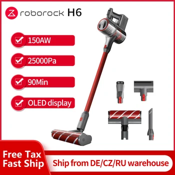 

Roborock H6 Handheld Vacuum Cleaner 150AW Suction 25000pa OLED display 90min Battery Cordless Cyclone Filter Vacuum Cleaners