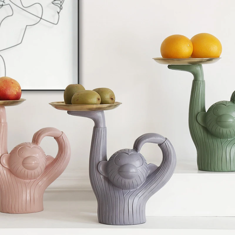 Nordic Morandi Monkey Storage Tray Resin Monkey Statue Decor Home Decorations Accessories Modern Living Room Birthday Gift Nordic Morandi Monkey Storage Tray Resin Monkey Statue Decor Home Decorations Accessories Modern Living Room Birthday Gift