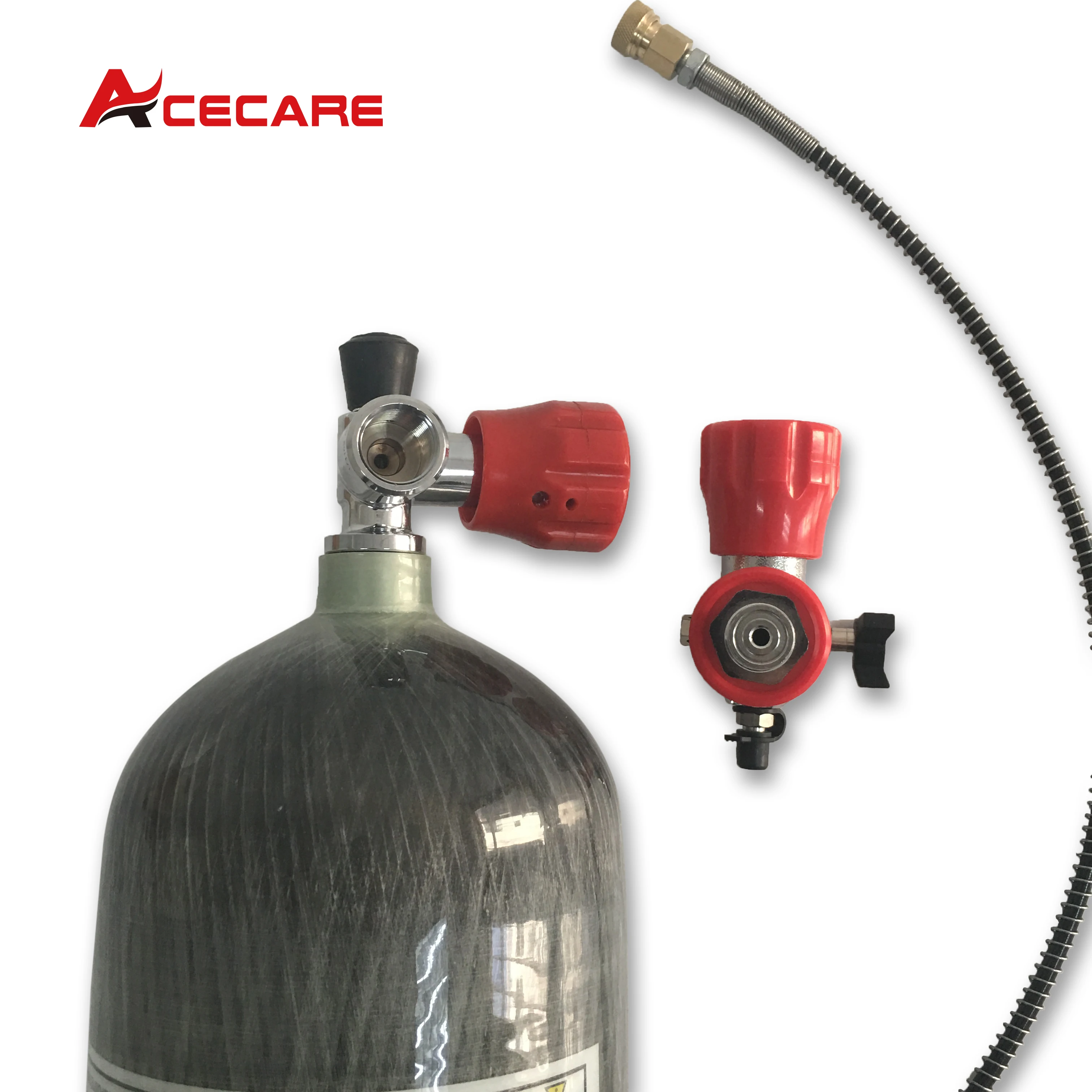 AC168101 Pcp Paintball Use 6.8L 4500Psi Scuba Diving Tank Empty Dive Carbon Fiber Air Cylinder & Valve & Fill Station-Q interconnected smoke alarms