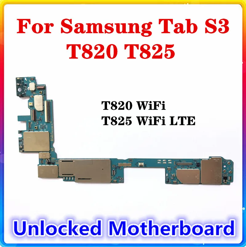 Android OS для Samsung Galaxy Tab S3 T820 T825 тест на материнскую плату с чипами панель логическая плата WIFI LTE