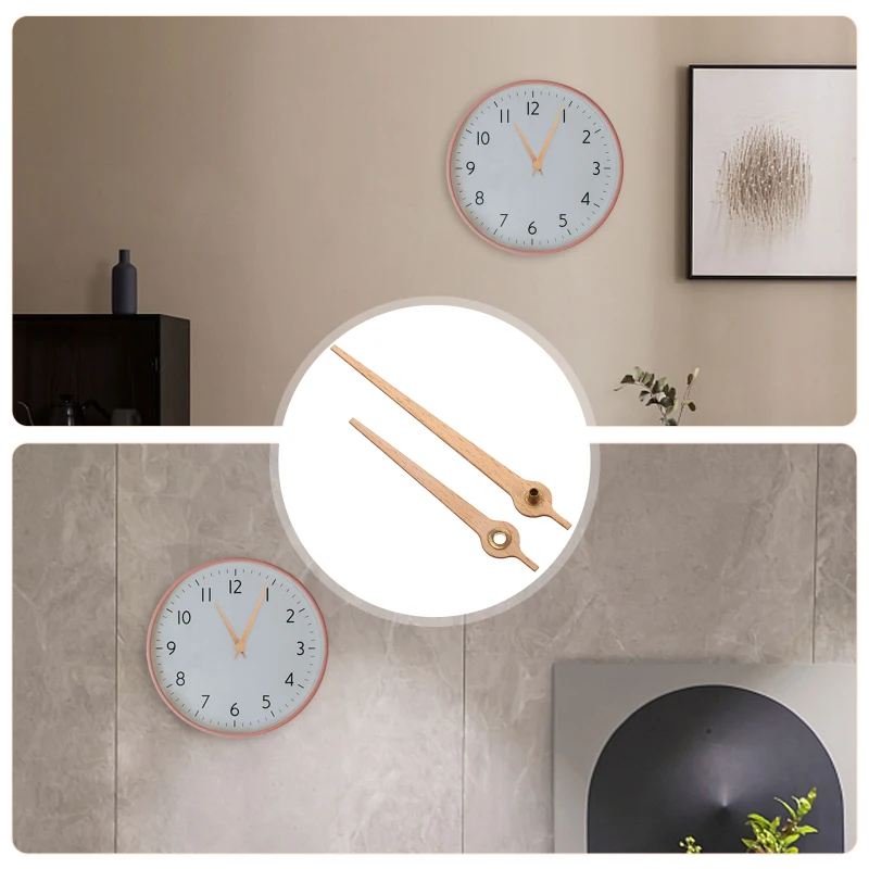 1 Set Home DIY Wooden Hand Clock Wall Clock Accessory Simple Wall Clock Pointer outdoor clock