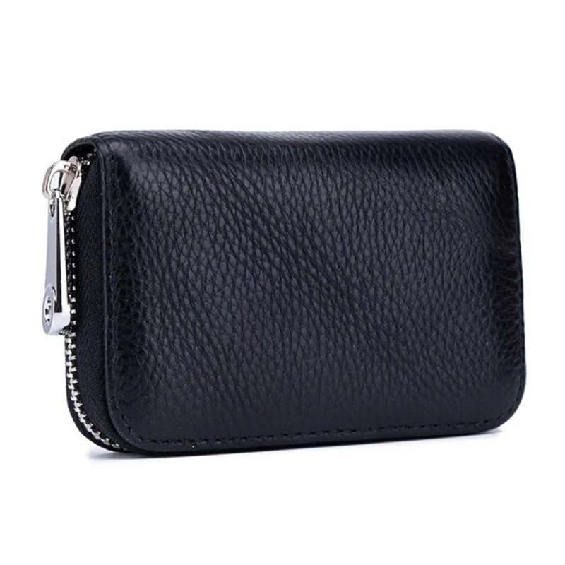 

Casual Anti Rfid Leather Women's Wallet Men Rfid Blocking Zipper Wallet Unisex Pu Leather Antitheft Clutch Small Coin Purses New