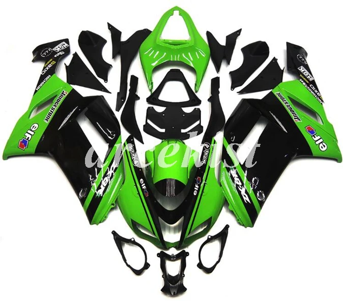 4 подарки ABS мотоцикл полный обтекатель комплект подходит для Kawasaki ZX6R 2007 2008 ZX-6R 07 08 ниндзя 636 Кузов Набор Белый EIF - Цвет: green