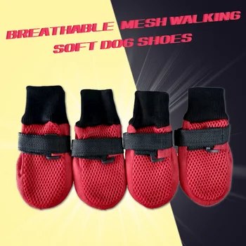 

Breathable Mesh Soft Bottom Dog Shoes For Dog No-Slip Waterproof Rain Dog Shoes For Pet Wear Paw Protector Outdoor Take A Walk