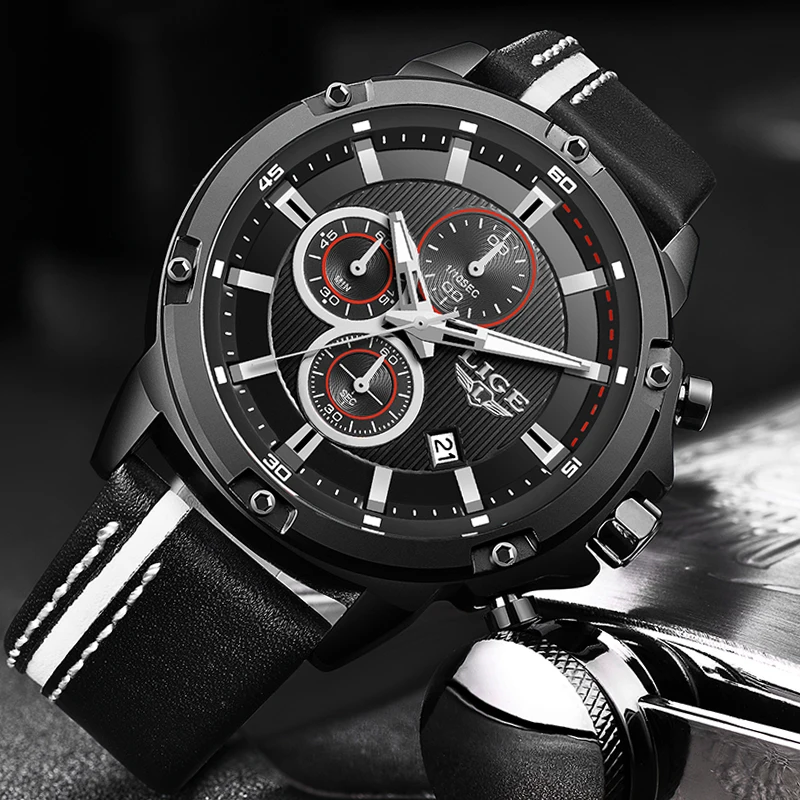 Relogio Masculino 2020 LIGE модные мужские часы Лидирующий бренд Luuxury кварцевые повседневные