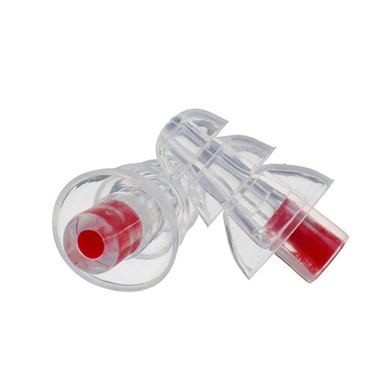 

2Pcs Noise Cancelling Earplugs Hearing Protection Reusable Silicone Ear Plugs For Sleep Ear Protector Musician Bar Drummer(Red