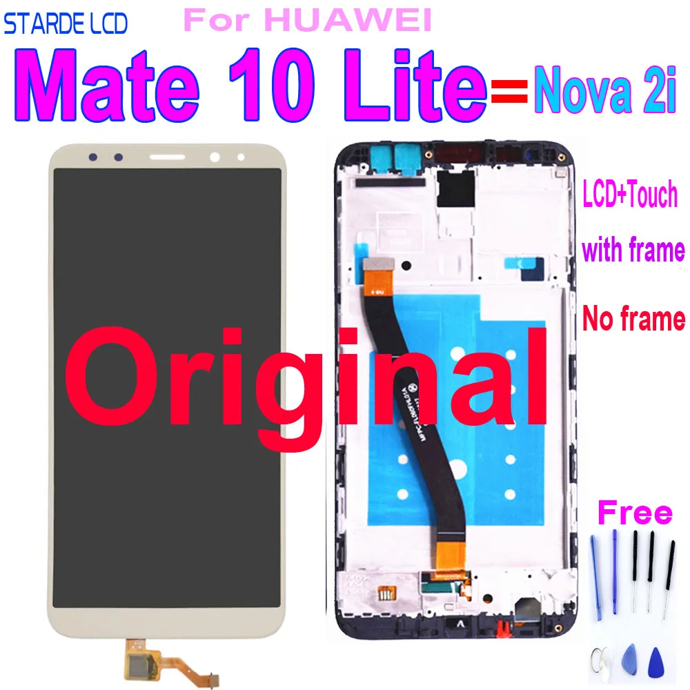 

5.9" Original Display For HUAWEI Mate 10 Lite LCD Touch Screen with Frame For HUAWEI Mate10 Lite LCD Screen Nova 2i LCD RNE-L21