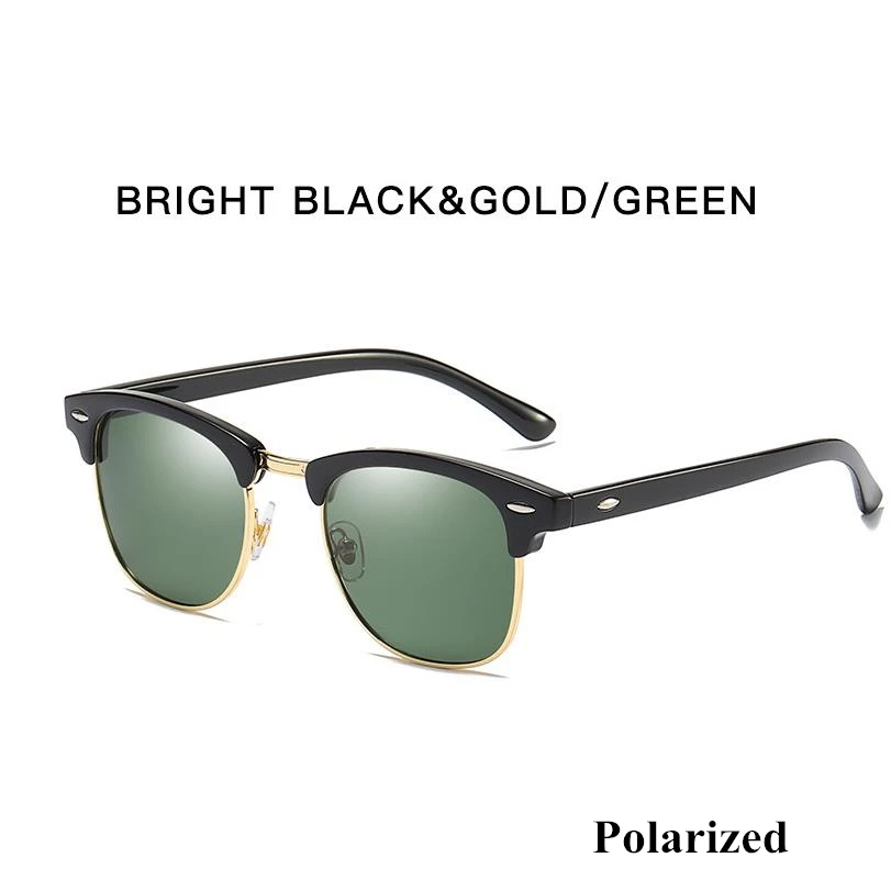 Polarized Dark Green Модные квадратные оправы для очков для мужчин и женщин с заклепками, оптические компьютерные очки, очки, анти-синий светильник, оправа для очков - Цвет оправы: Polarized Dark Green
