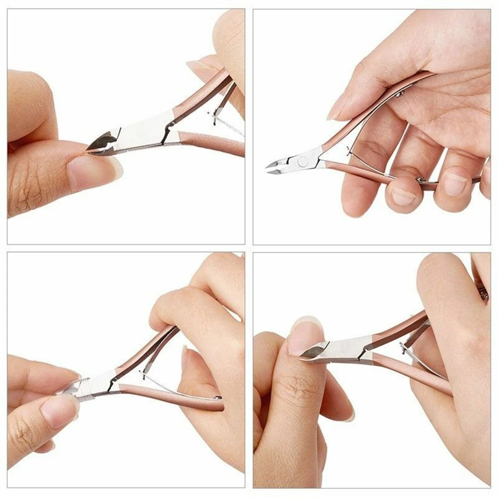 Sharp Stainless Steel Nail Art Clippers Cuticle Dead Skin Scissors Manicure Tool