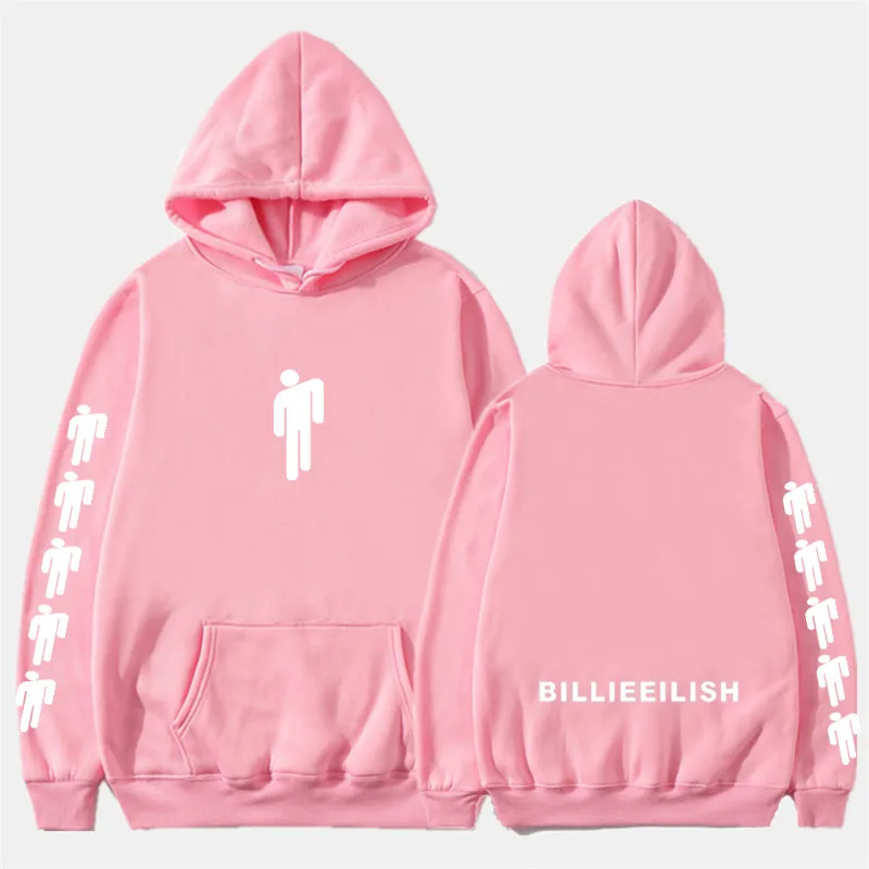 12Pink Новинка года, толстовка с капюшоном Billie Eilish, модные толстовки с принтом для женщин и мужчин, толстовки с длинными рукавами, лидер продаж, Повседневная Уличная одежда Sudadera Hombre - Цвет: 12Pink