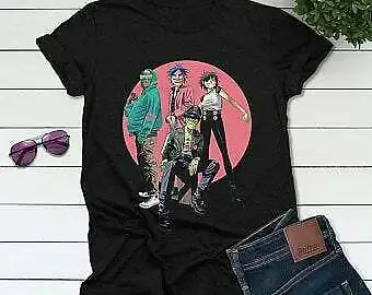 Anime Gorillaz : Planet Of The Monsters BLack T-Shirt 2D | Мужская одежда