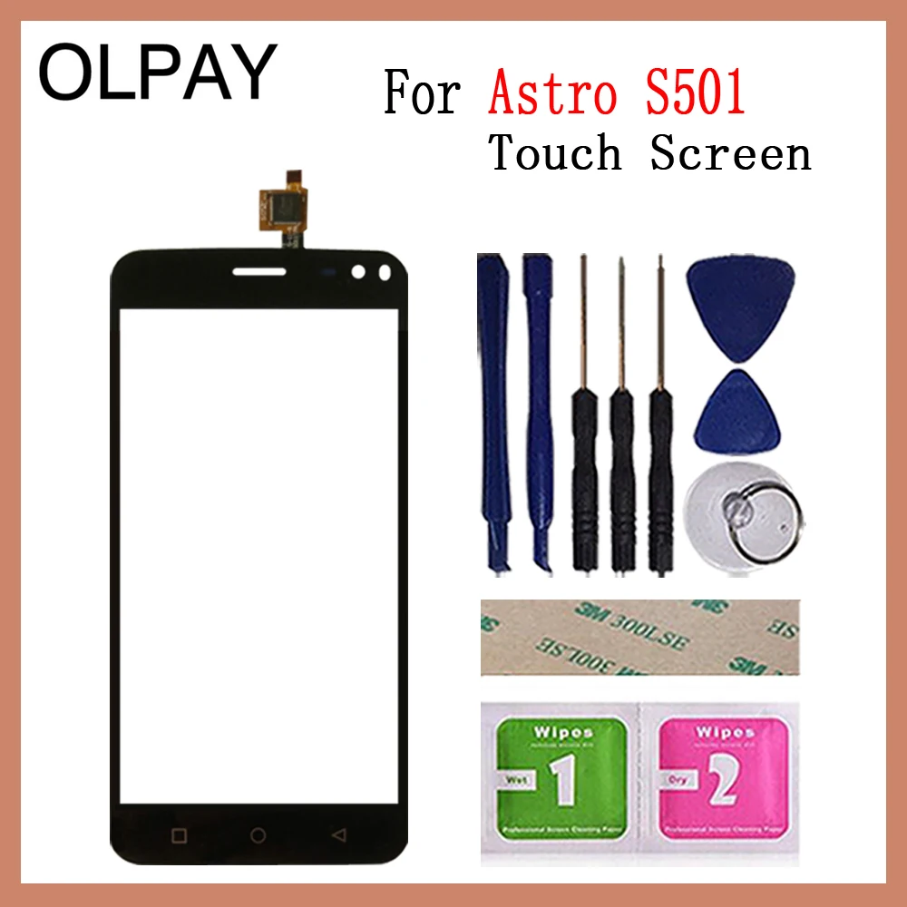 OLPAY 5,0 ''мобильный телефон сенсорный экран дигитайзер для Astro S501 сенсорный стеклянный датчик инструменты Бесплатный клей и салфетки