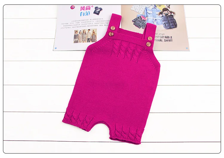 INS Childrenswear Autumn And Winter Sweater New Style Solid Color Knitted Camisole Solid Color Romper Climb Yiyi Hot Sales