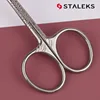 1pc STALEKS SX-21-1z Stainless Steel Dead Skin Scissors Russian Style Bending Eyebrow Scissors Zebra Pattern Makeup Tools 4