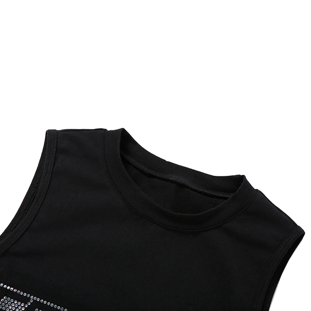 H5cfb65c8dc0943fc8a21bc614feb5fabS - Short Sleeve Crop Top Rhinestone Cosmic T-Shirt