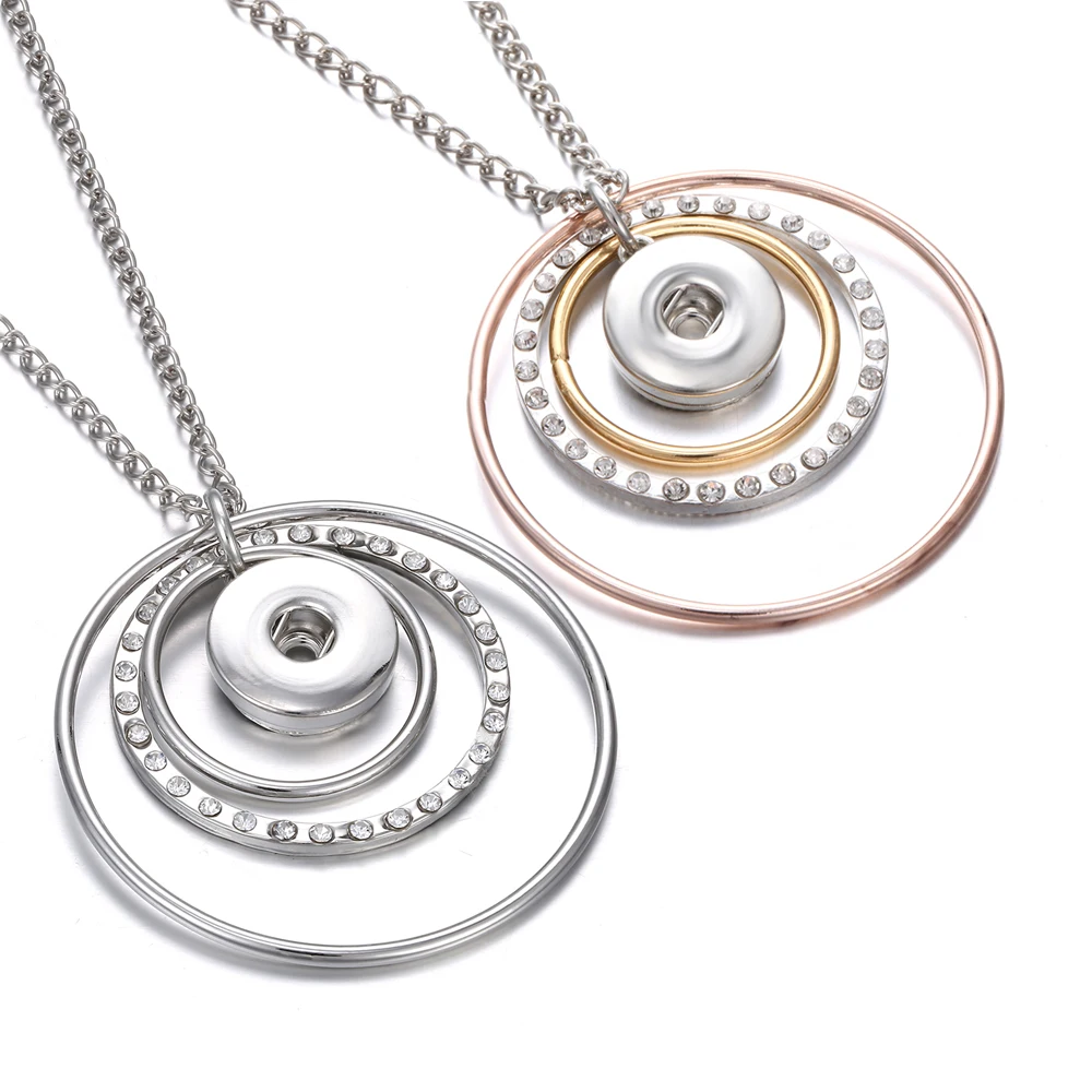 Новинка 18 мм оснастка ювелирные изделия кристалл ожерелье s для женщин Стразы